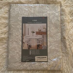 Elegant Lace Tablecloth by Luna Vintage Ivory NWT